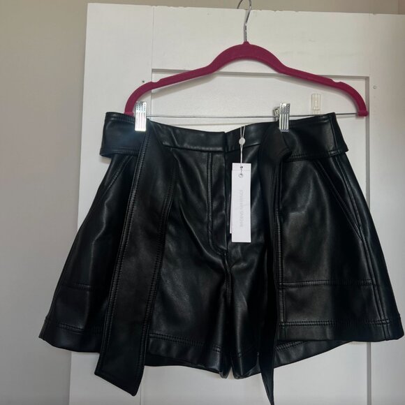 JONATHAN SIMKHAI Vegan Leather Shorts Size 8 - Picture 3 of 3